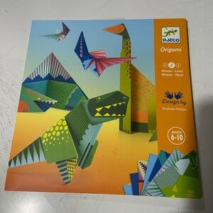 Djeco Kids Origami Dinosaurs Craft Kit - Green